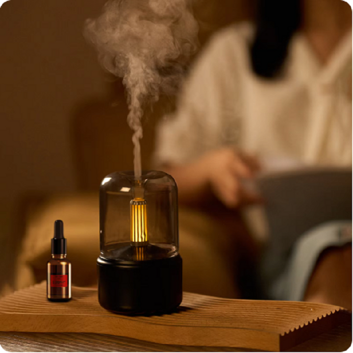 Premium Portable Mini Aroma Diffuser & USB Air Humidifier – Essential Oil Sprayer, Night Light, Cold Mist, 120ml Capacity, Safe Auto Shut-Off for Home & Gift