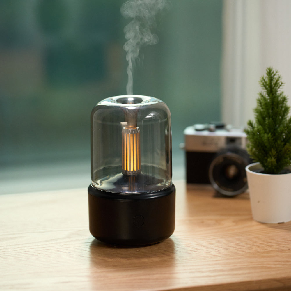 Premium Portable Mini Aroma Diffuser & USB Air Humidifier – Essential Oil Sprayer, Night Light, Cold Mist, 120ml Capacity, Safe Auto Shut-Off for Home & Gift