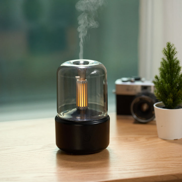 Premium Portable Mini Aroma Diffuser & USB Air Humidifier – Essential Oil Sprayer, Night Light, Cold Mist, 120ml Capacity, Safe Auto Shut-Off for Home & Gift