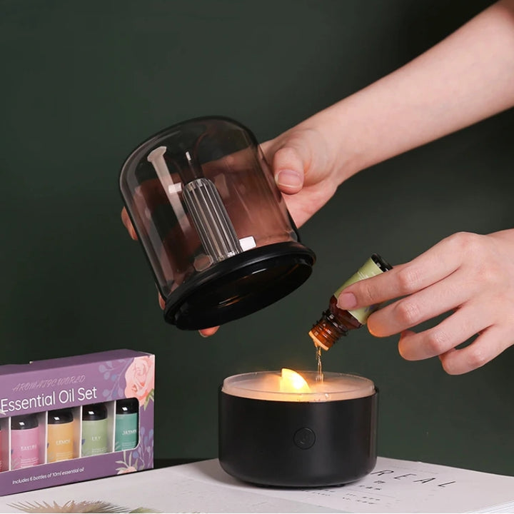 Premium Portable Mini Aroma Diffuser & USB Air Humidifier – Essential Oil Sprayer, Night Light, Cold Mist, 120ml Capacity, Safe Auto Shut-Off for Home & Gift
