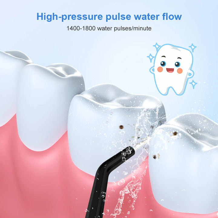 Premium Portable Oral Irrigator – Rechargeable Dental Water Flosser with 300ml Tank, Multiple Nozzles, Waterproof Design for Everyday Oral Care