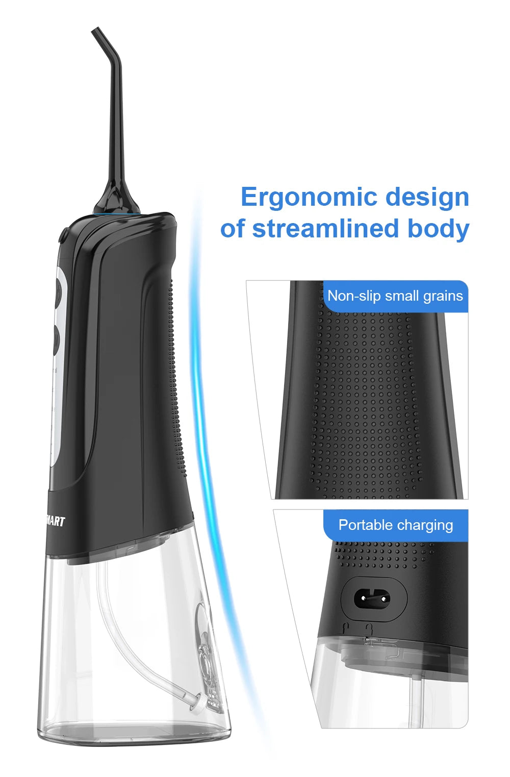 Premium Portable Oral Irrigator – Rechargeable Dental Water Flosser with 300ml Tank, Multiple Nozzles, Waterproof Design for Everyday Oral Care