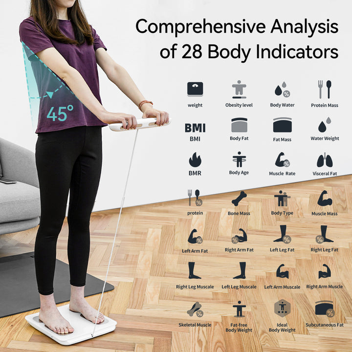 Premium Professional Smart Body Fat Scale – 8 Electrodes Body Composition Analyzer, Bioimpedance Technology, Accurate Weight Loss and Fitness Tracking, Perfect for Home Use
