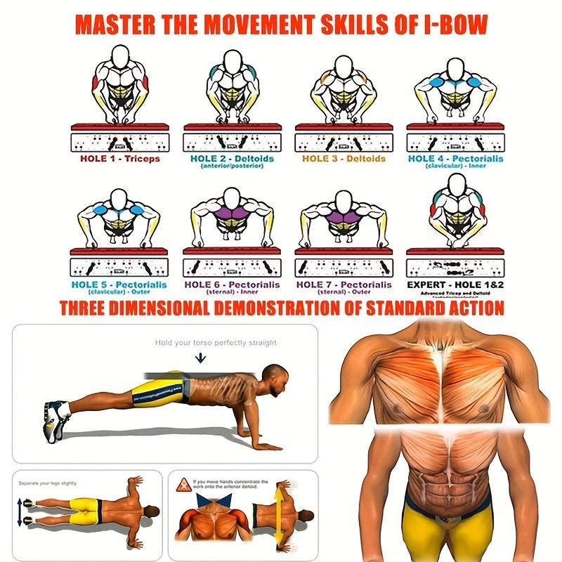 Premium Push-up Board Set – Portable Multifunctional Fitness Equipment for Chest, Abs, Arms & Back Training, Foldable, Adjustable Angles, Non-slip Handles for Total Body Strength