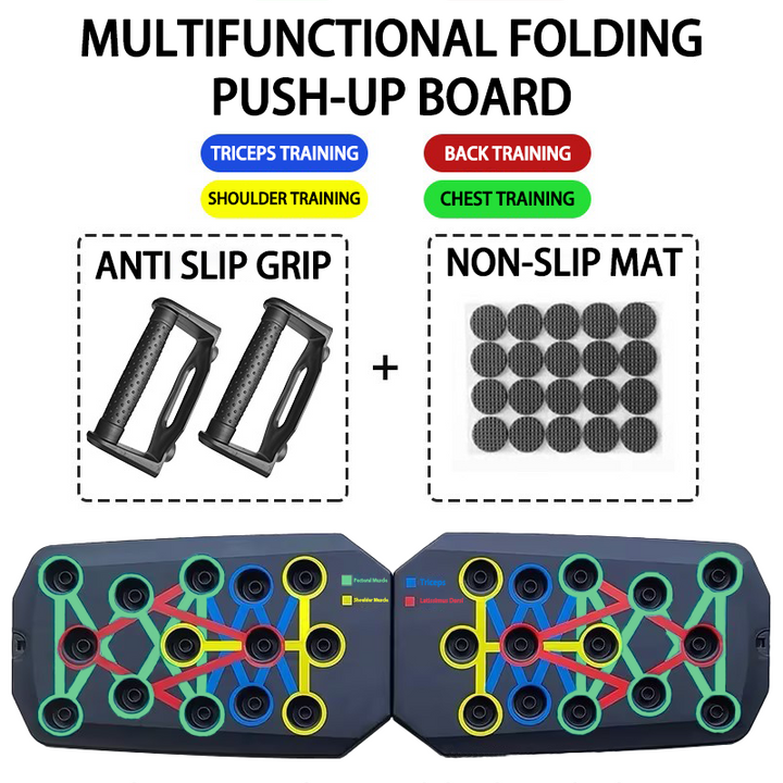 Premium Push-up Board Set – Portable Multifunctional Fitness Equipment for Chest, Abs, Arms & Back Training, Foldable, Adjustable Angles, Non-slip Handles for Total Body Strength