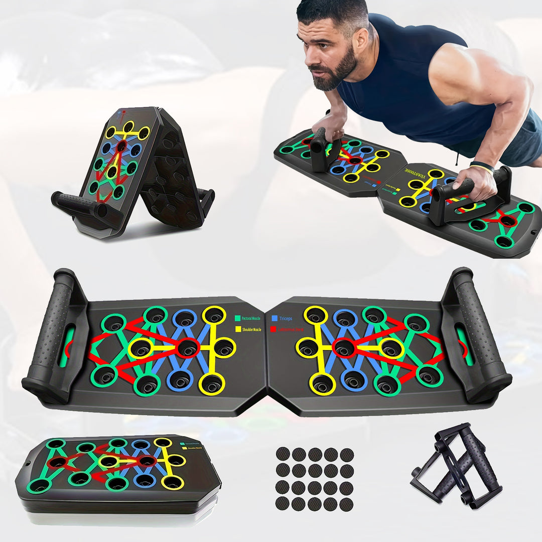 Premium Push-up Board Set – Portable Multifunctional Fitness Equipment for Chest, Abs, Arms & Back Training, Foldable, Adjustable Angles, Non-slip Handles for Total Body Strength