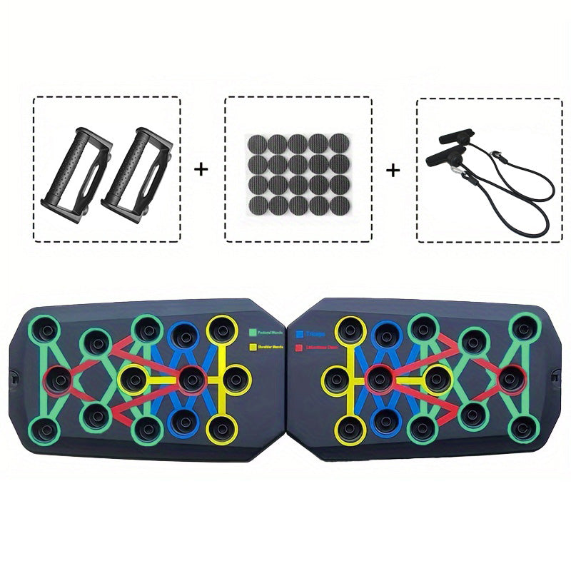 Premium Push-up Board Set – Portable Multifunctional Fitness Equipment for Chest, Abs, Arms & Back Training, Foldable, Adjustable Angles, Non-slip Handles for Total Body Strength
