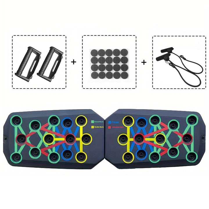 Premium Push-up Board Set – Portable Multifunctional Fitness Equipment for Chest, Abs, Arms & Back Training, Foldable, Adjustable Angles, Non-slip Handles for Total Body Strength