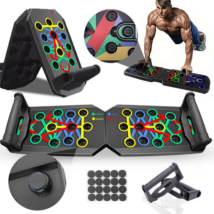 Premium Push-up Board Set – Portable Multifunctional Fitness Equipment for Chest, Abs, Arms & Back Training, Foldable, Adjustable Angles, Non-slip Handles for Total Body Strength