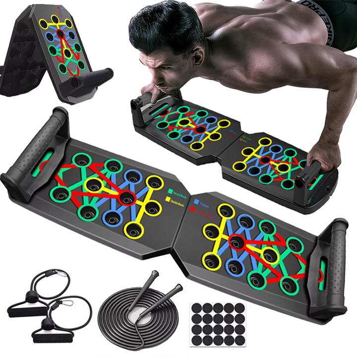 Premium Push-up Board Set – Portable Multifunctional Fitness Equipment for Chest, Abs, Arms & Back Training, Foldable, Adjustable Angles, Non-slip Handles for Total Body Strength