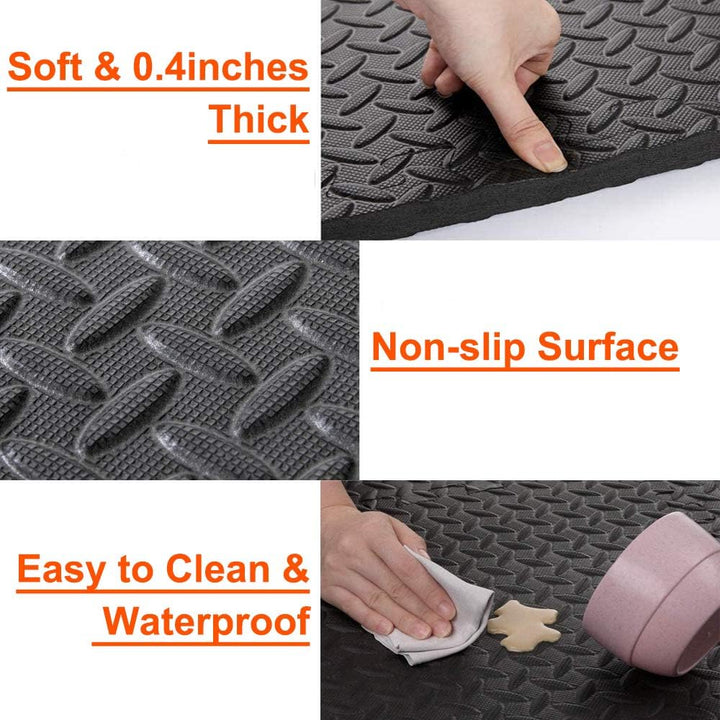 Premium Puzzle Fitness Mat – EVA Interlocking Foam Floor Tiles – Non-Slip, Durable, Waterproof – Protective Sports Flooring for Home Gym, Yoga, Kids Play Area – Easy Assembly & Customizable