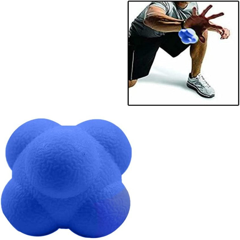 Premium Reaction Training Ball for Speed & Agility – Hexagonal Silicone Reflex Ball for Coordination & Sports Fitness Training – Solo & Partner Drills for Kids & Adults (5.5cm)