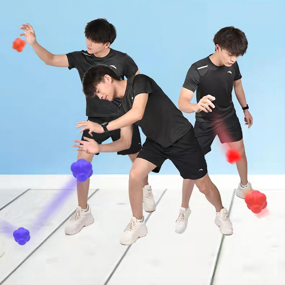 Premium Reaction Training Ball for Speed & Agility – Hexagonal Silicone Reflex Ball for Coordination & Sports Fitness Training – Solo & Partner Drills for Kids & Adults (5.5cm)