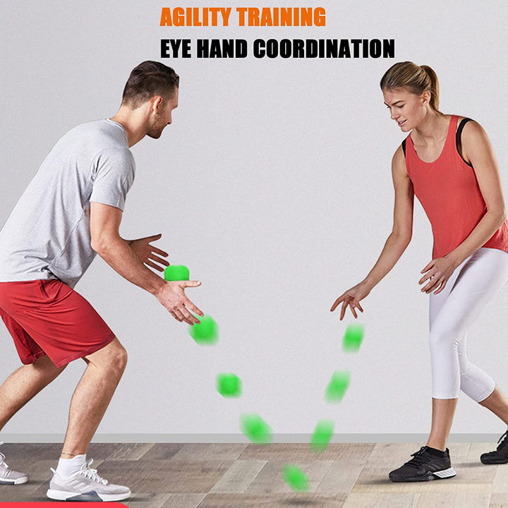 Premium Reaction Training Ball for Speed & Agility – Hexagonal Silicone Reflex Ball for Coordination & Sports Fitness Training – Solo & Partner Drills for Kids & Adults (5.5cm)