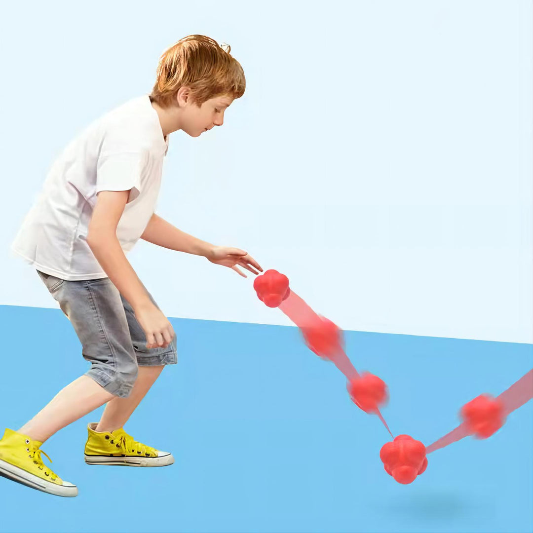 Premium Reaction Training Ball for Speed & Agility – Hexagonal Silicone Reflex Ball for Coordination & Sports Fitness Training – Solo & Partner Drills for Kids & Adults (5.5cm)