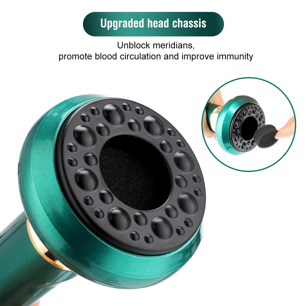 Premium Rechargeable Vacuum Massage Cup – Smart Suction Massage Device with Warm Compress Function, Portable Body Massage Tool