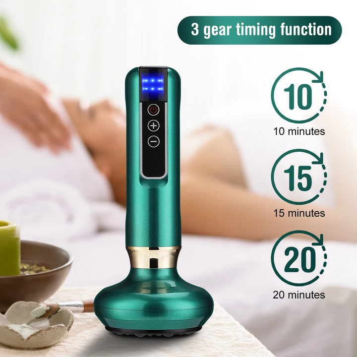 Premium Rechargeable Vacuum Massage Cup – Smart Suction Massage Device with Warm Compress Function, Portable Body Massage Tool