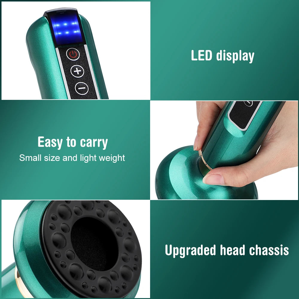 Premium Rechargeable Vacuum Massage Cup – Smart Suction Massage Device with Warm Compress Function, Portable Body Massage Tool
