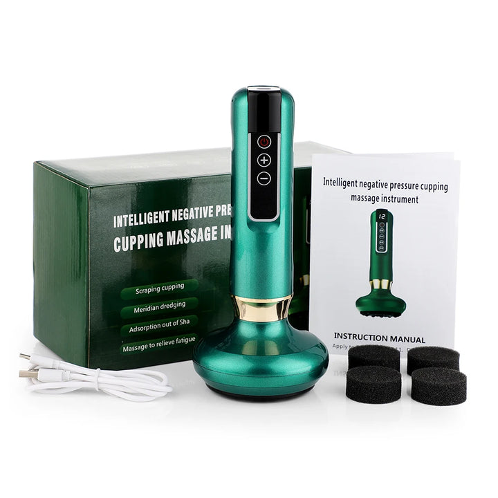 Premium Rechargeable Vacuum Massage Cup – Smart Suction Massage Device with Warm Compress Function, Portable Body Massage Tool