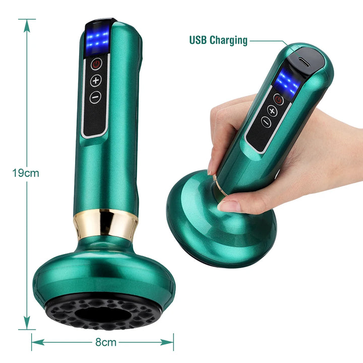 Premium Rechargeable Vacuum Massage Cup – Smart Suction Massage Device with Warm Compress Function, Portable Body Massage Tool