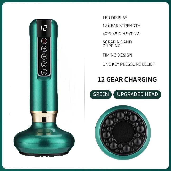 Premium Rechargeable Vacuum Massage Cup – Smart Suction Massage Device with Warm Compress Function, Portable Body Massage Tool