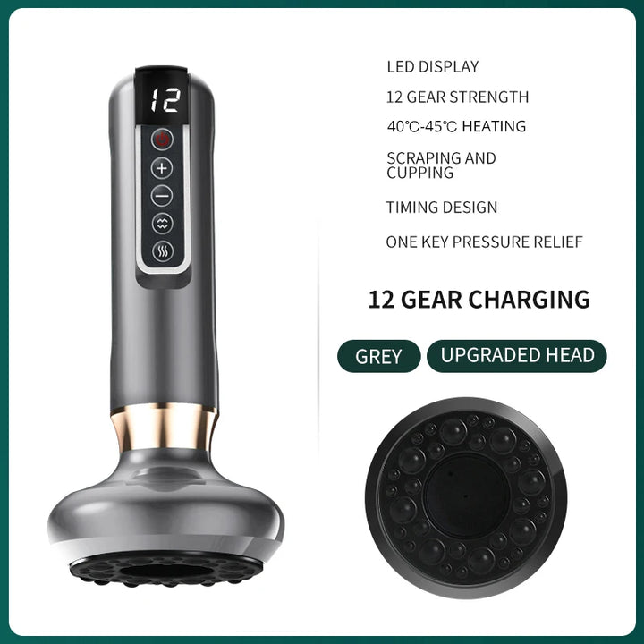 Premium Rechargeable Vacuum Massage Cup – Smart Suction Massage Device with Warm Compress Function, Portable Body Massage Tool