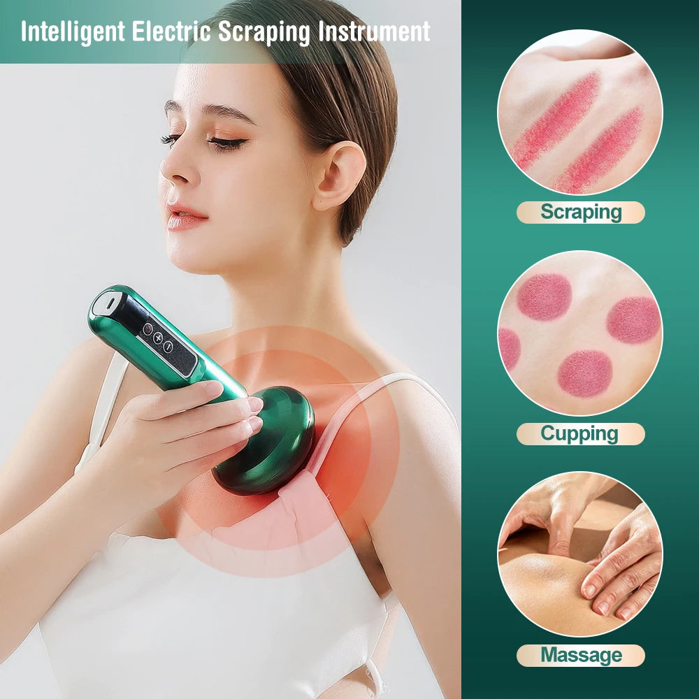 Premium Rechargeable Vacuum Massage Cup – Smart Suction Massage Device with Warm Compress Function, Portable Body Massage Tool