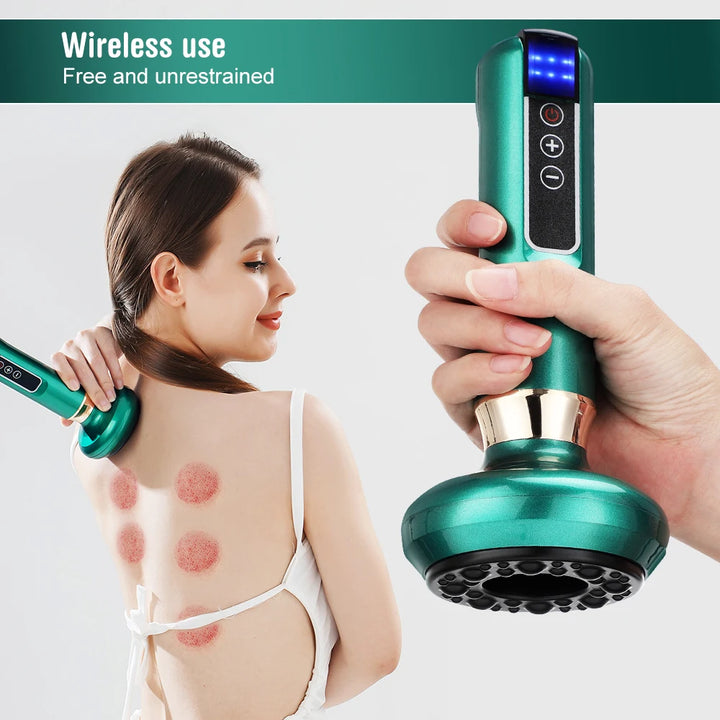 Premium Rechargeable Vacuum Massage Cup – Smart Suction Massage Device with Warm Compress Function, Portable Body Massage Tool
