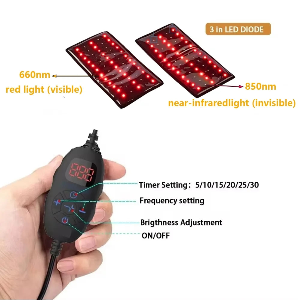 Premium Red & Infrared Therapy Belt - Wearable LED Beauty Device for Pain Relief, Body Slimming, and Skin Health - 660nm & 850nm Wavelengths, 80x30cm, 360 LEDs, Adjustable, Portable