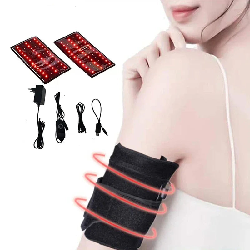 Premium Red & Infrared Therapy Belt - Wearable LED Beauty Device for Pain Relief, Body Slimming, and Skin Health - 660nm & 850nm Wavelengths, 80x30cm, 360 LEDs, Adjustable, Portable