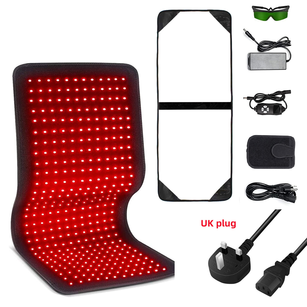 Premium Red & Infrared Therapy Belt for Body Pain Relief & Slimming – 660nm/850nm Large LED Heating Pad with 360 LEDs, Wearable Wrap for Muscle Recovery, Joint Health, and Skin Rejuvenation