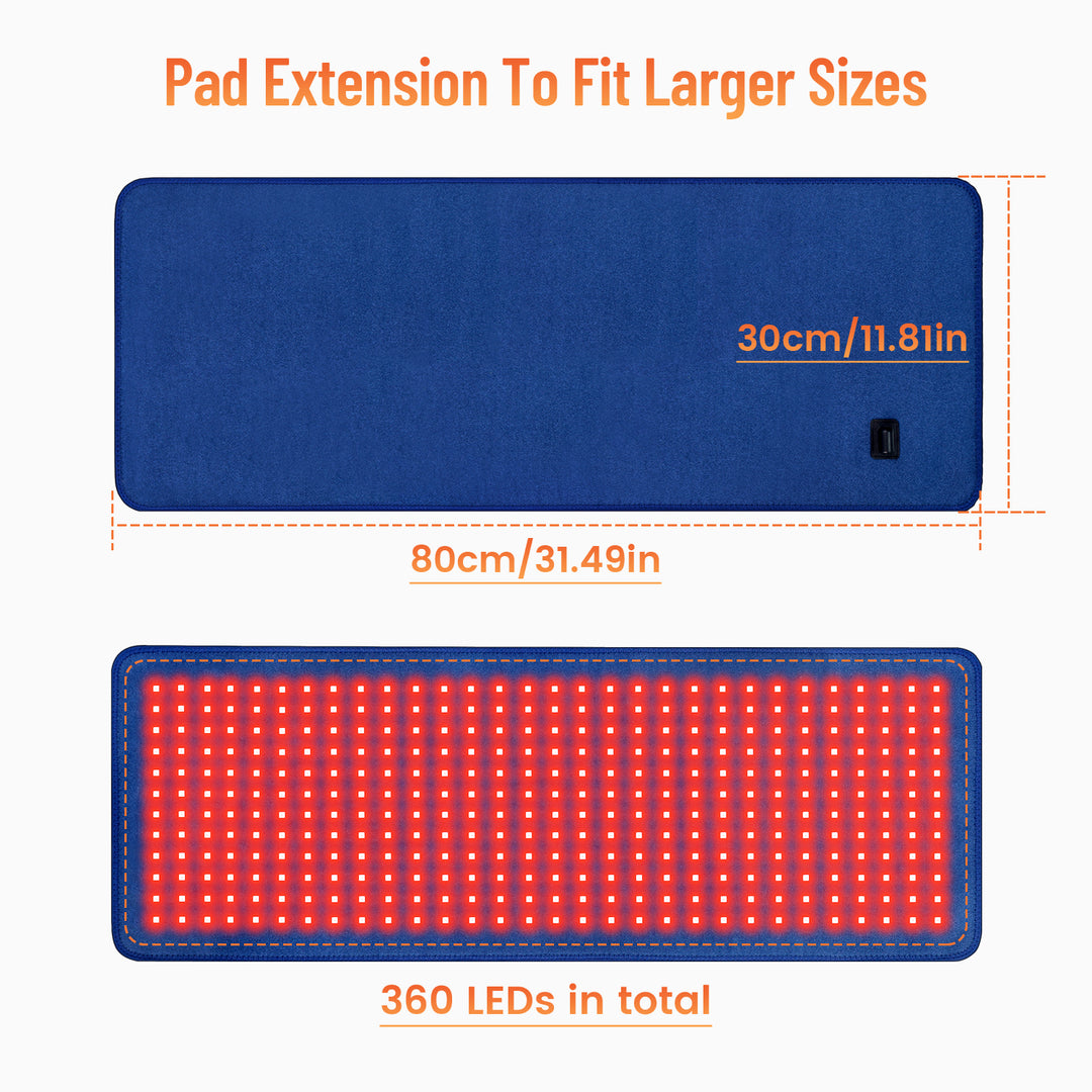 Premium Red & Infrared Therapy Belt for Body Pain Relief & Slimming – 660nm/850nm Large LED Heating Pad with 360 LEDs, Wearable Wrap for Muscle Recovery, Joint Health, and Skin Rejuvenation