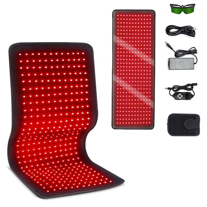 Premium Red & Infrared Therapy Belt for Body Pain Relief & Slimming – 660nm/850nm Large LED Heating Pad with 360 LEDs, Wearable Wrap for Muscle Recovery, Joint Health, and Skin Rejuvenation