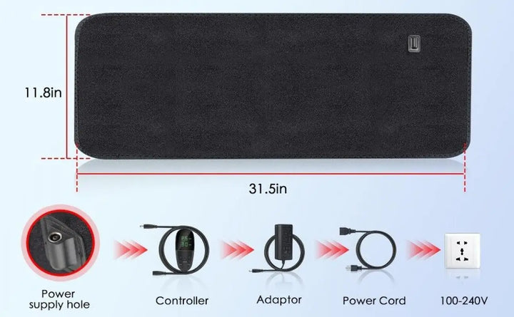 Premium Red Light Therapy Pad – 660nm and 850nm Infrared LED Lumbar Belt for Back Waist and Knee Support