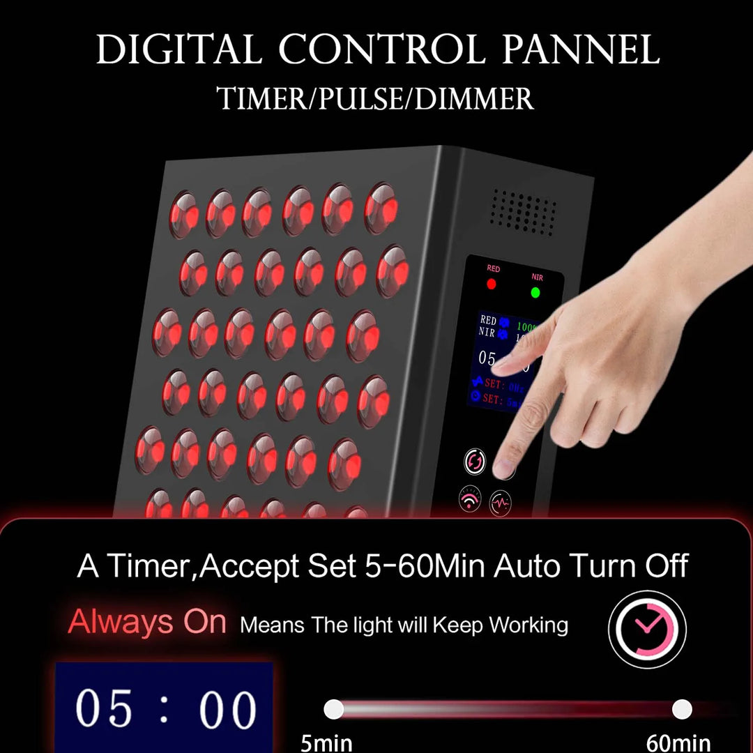 Premium Red Light Therapy Panel – 660nm and 850nm Infrared LED Beauty Lamp for Face and Body Home Use