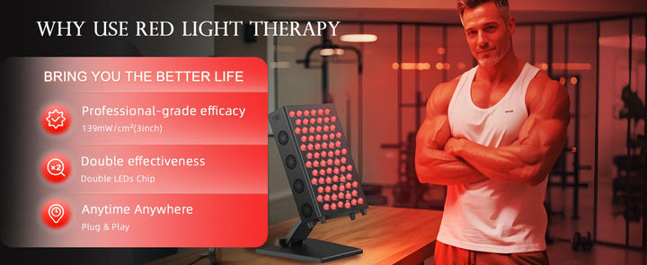 Premium Red Light Therapy Panel – 660nm and 850nm Infrared LED Beauty Lamp for Face and Body Home Use
