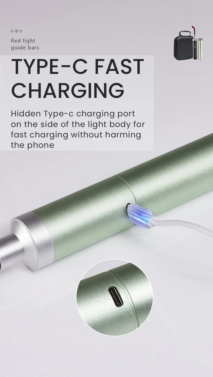 Premium Red and Infrared Light Therapy Wand – Multi Wavelength LED Device for Facial and Body Care