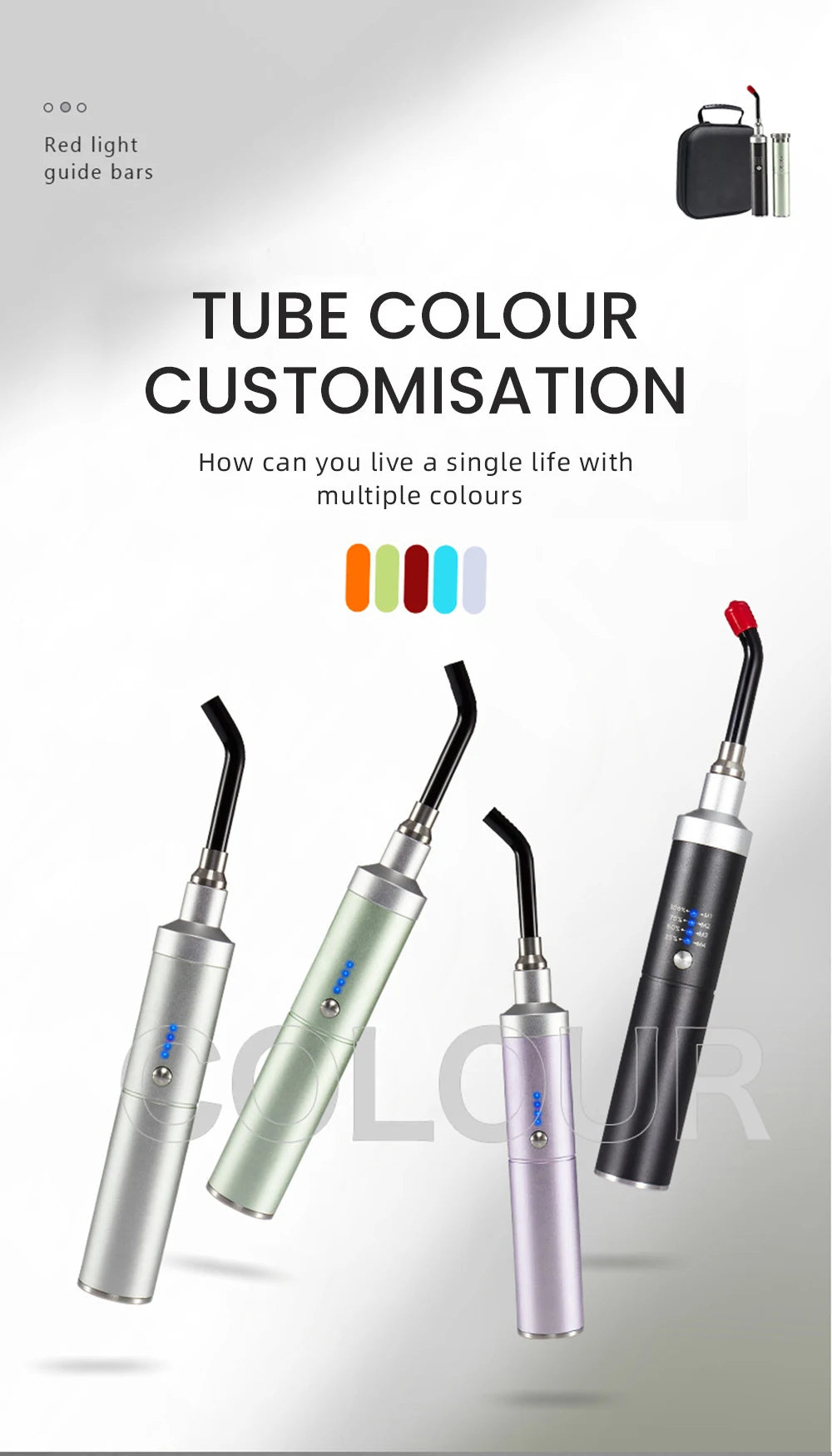 Premium Red and Infrared Light Therapy Wand – Multi Wavelength LED Device for Facial and Body Care