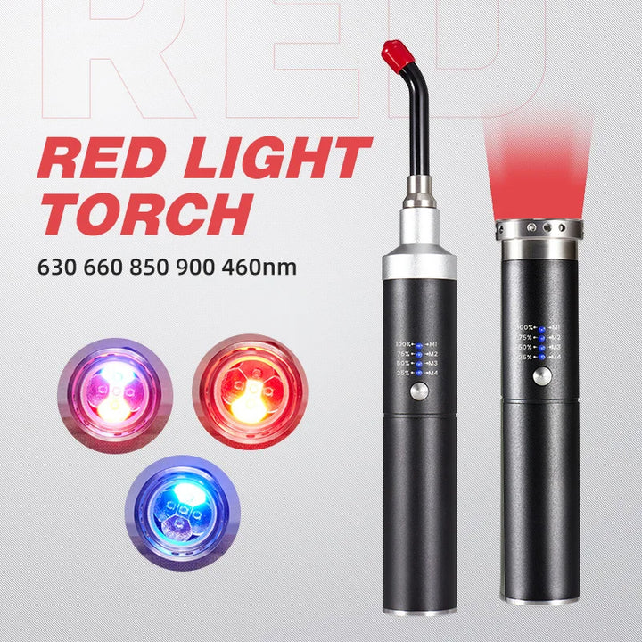 Premium Red and Infrared Light Therapy Wand – Multi Wavelength LED Device for Facial and Body Care