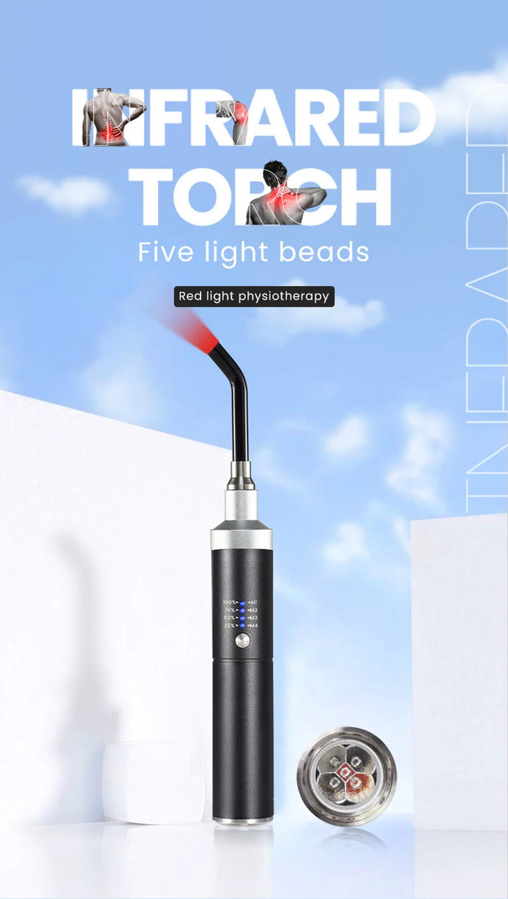 Premium Red and Infrared Light Therapy Wand – Multi Wavelength LED Device for Facial and Body Care