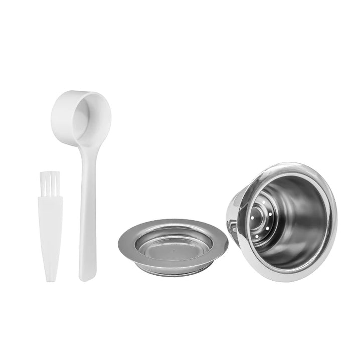Premium Refillable Stainless Steel Coffee Capsules – Reusable Nespresso® Compatible Coffee Filters with Basket Design, Eco-Friendly Barista Tool