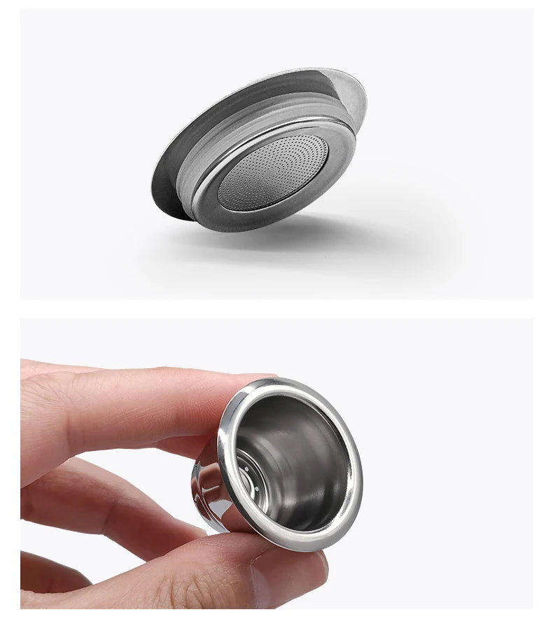 Premium Refillable Stainless Steel Coffee Capsules – Reusable Nespresso® Compatible Coffee Filters with Basket Design, Eco-Friendly Barista Tool