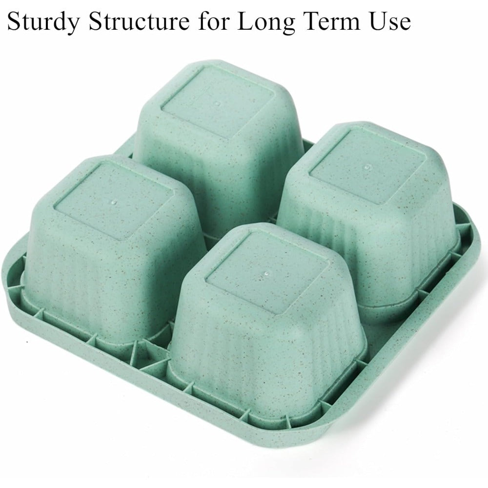 Premium Reusable 4-Grid Snack Containers – Portable Meal Prep Lunch Box, Leak-Proof, Large Capacity, Multi-Compartment Design for Kids and Adults, Ideal for Home, Kitchen, and Travel