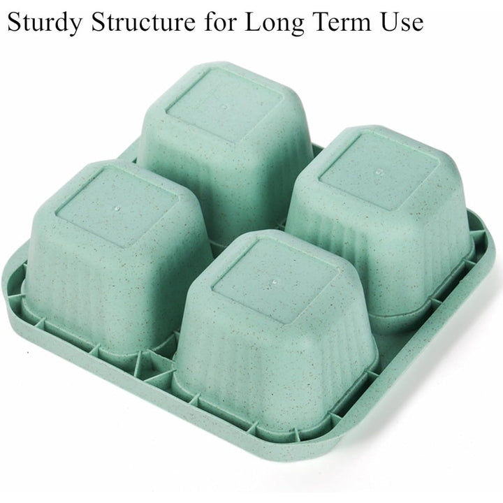 Premium Reusable 4-Grid Snack Containers – Portable Meal Prep Lunch Box, Leak-Proof, Large Capacity, Multi-Compartment Design for Kids and Adults, Ideal for Home, Kitchen, and Travel