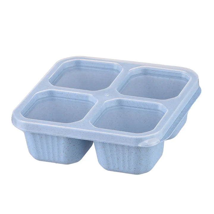 Premium Reusable 4-Grid Snack Containers – Portable Meal Prep Lunch Box, Leak-Proof, Large Capacity, Multi-Compartment Design for Kids and Adults, Ideal for Home, Kitchen, and Travel