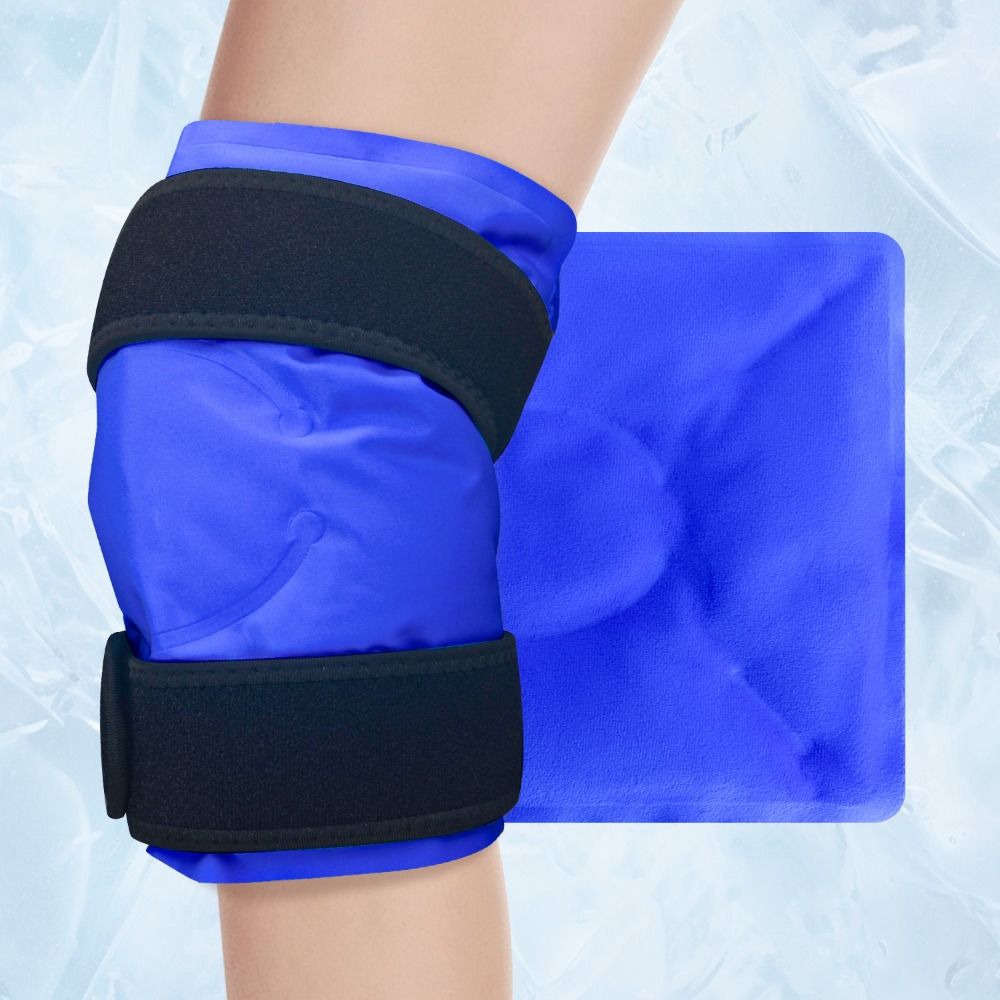 Premium Reusable Knee Ice Pack Wrap – Hot Cold Compress Therapy for Pain Relief, Gel Knee Support for Sprains, Injuries, Full Coverage, Adjustable Straps, First Aid Tool for Quick Recovery