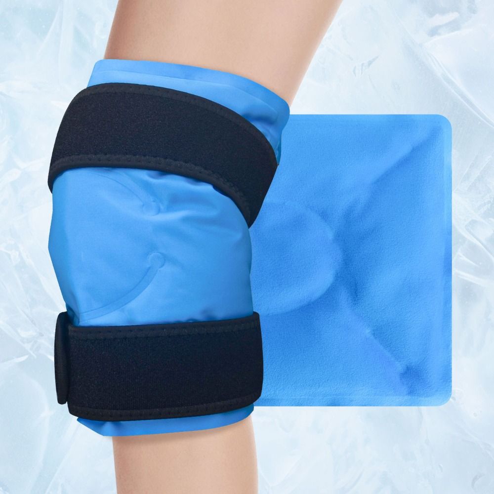 Premium Reusable Knee Ice Pack Wrap – Hot Cold Compress Therapy for Pain Relief, Gel Knee Support for Sprains, Injuries, Full Coverage, Adjustable Straps, First Aid Tool for Quick Recovery