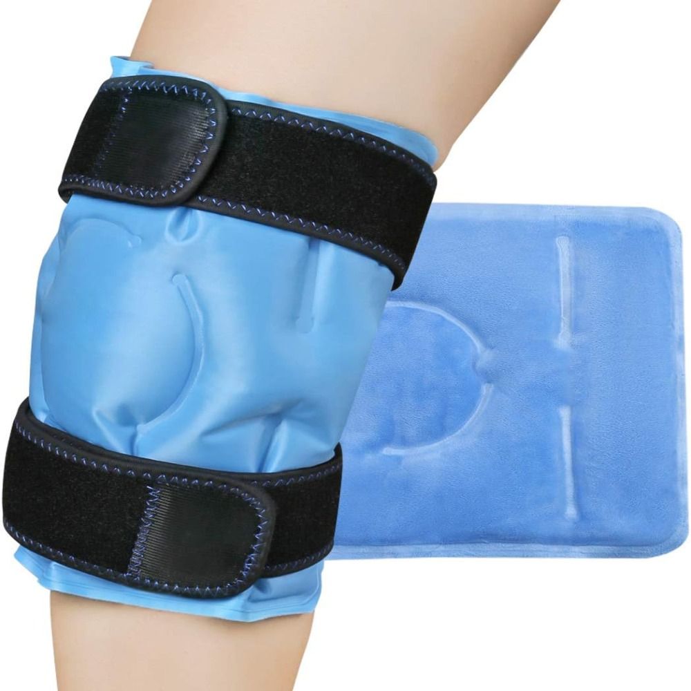 Premium Reusable Knee Ice Pack Wrap – Hot Cold Compress Therapy for Pain Relief, Gel Knee Support for Sprains, Injuries, Full Coverage, Adjustable Straps, First Aid Tool for Quick Recovery