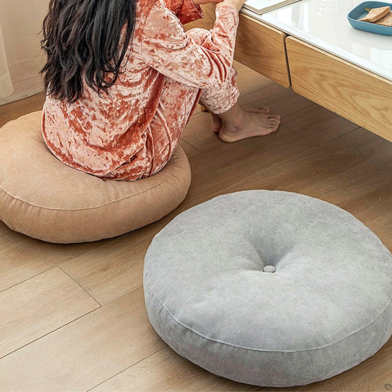 Premium Round Floor Seat Cushion – Soft Tatami Meditation & Yoga Pad – Breathable Cotton & Linen, Comfortable for Sitting Long Hours – Ideal for Living Room, Office, & Travel