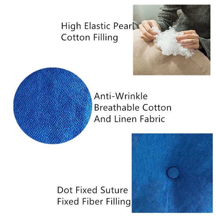 Premium Round Floor Seat Cushion – Soft Tatami Meditation & Yoga Pad – Breathable Cotton & Linen, Comfortable for Sitting Long Hours – Ideal for Living Room, Office, & Travel